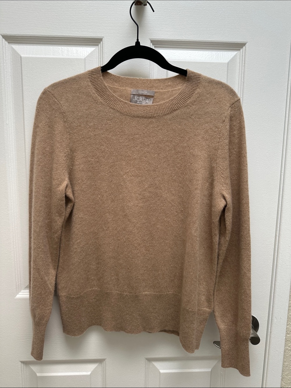 J. Crew Camel Cashmere Crewneck Sweater